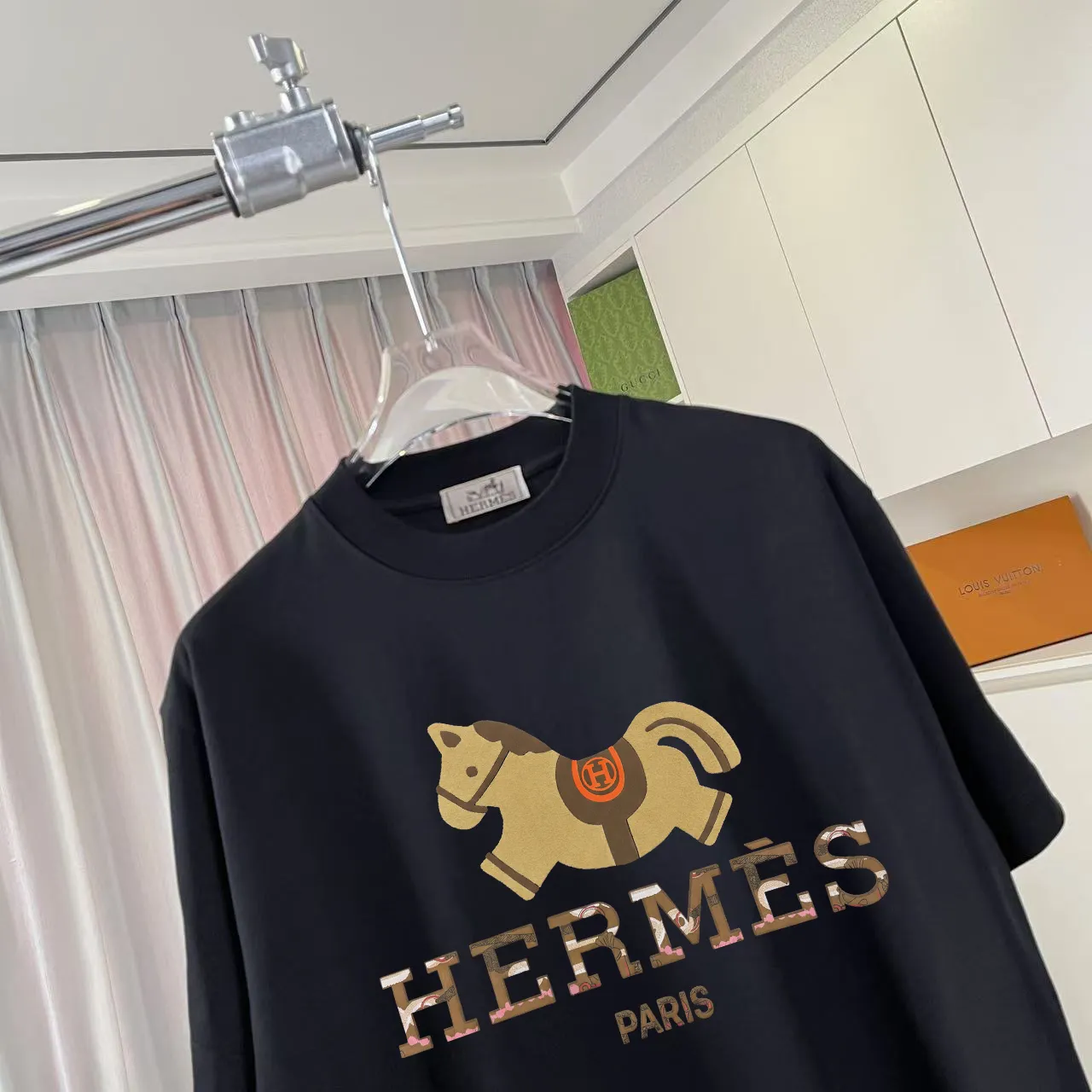Herme* 2026 New Arrival logo 300g T Same Style Size：S M L XL XXL ：Black White Green Purple